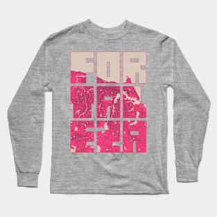 Fortaleza, Ceara, Brazil - Blossom City Map Typography - Blossom Long Sleeve T-Shirt